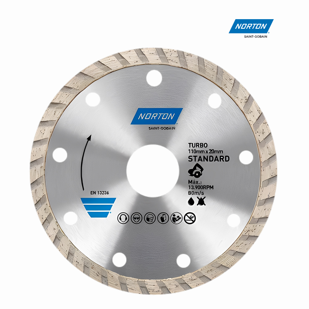 DISCO NORTON DIAMANTADO CLASSIC TURBO 110MM X 20MMDISCO NORTON DIAMANTADO TURBO STANDARD 110MM X 20MM