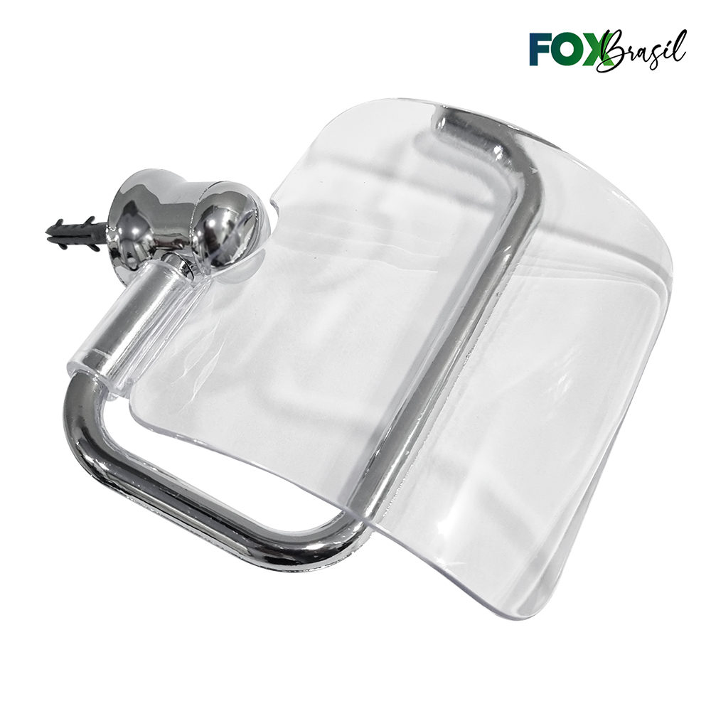 PAPELEIRA BRASIL P/BANHEIRO CROMADA  - ACRILICO CRISTAL