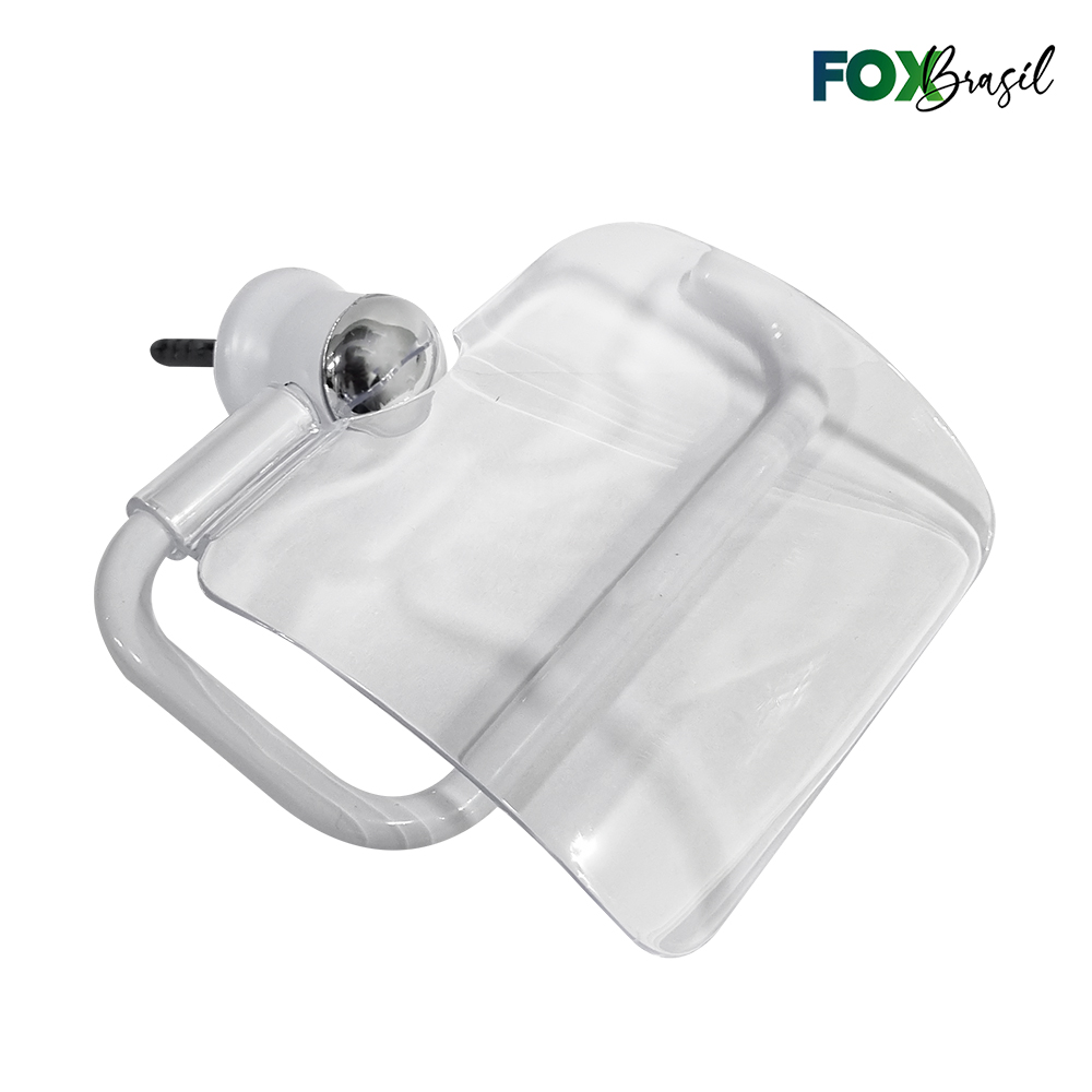 PAPELEIRA BRASIL P/BANHEIRO BRANCA  - ACRILICO CRISTAL