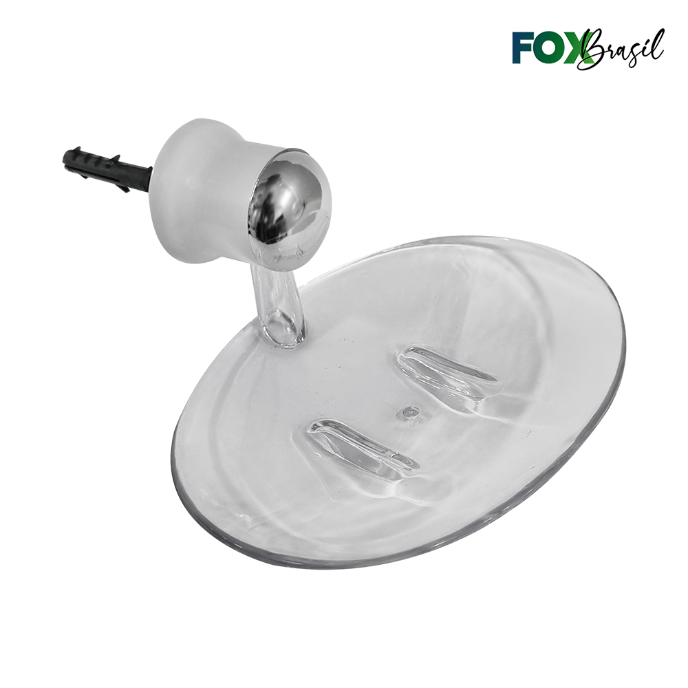 SABONETEIRA BRASIL BRANCA  - ACRILICO CRISTAL