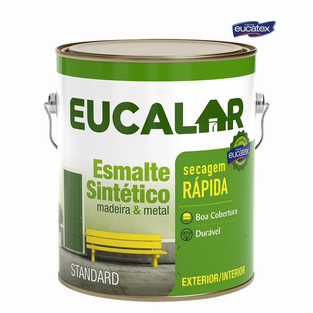 ESMALTE EUCATEX EUCALAR BRANCO BRILHANTE GL 3,6L