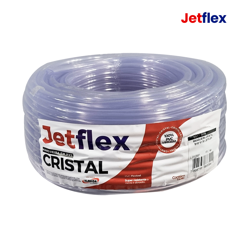 MANGUEIRA JETFLEX CRISTAL DE NIVEL 5/16”X1,50MM 50M