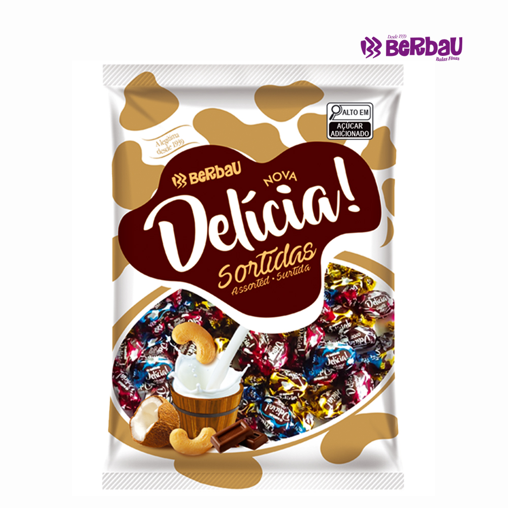 BALA BERBAU DELICIA SORTIDO 500 GRAMAS