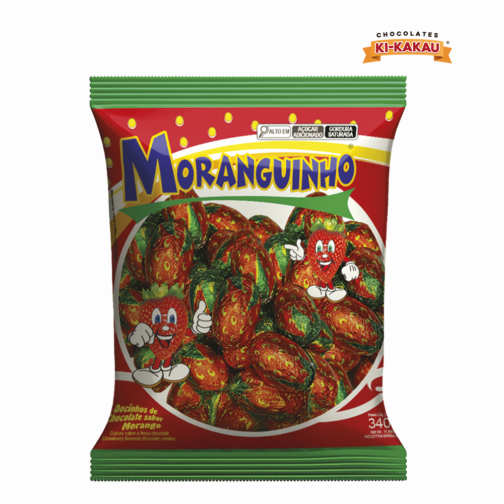 MORANGUINHO KI-KAKAU DE CHOCOLATE - PACOTE DE 340 GRAMAS