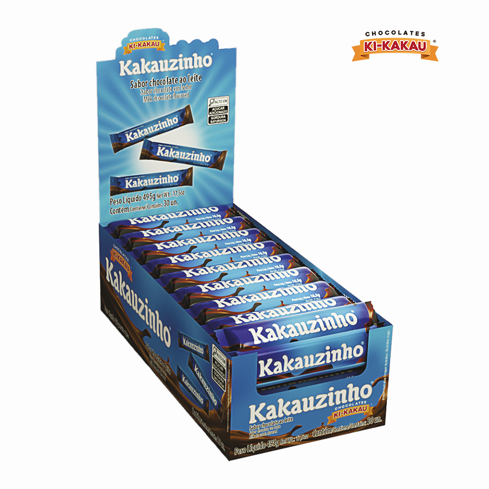 CHOCOLATE KAKAUZINHO AO LEITE - DISPLAY COM 495 GRAMAS