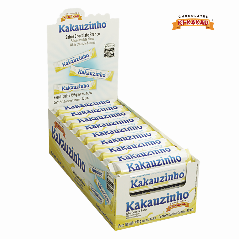 CHOCOLATE KAKAUZINHO BRANCO - DISPLAY COM 495 GRAMAS