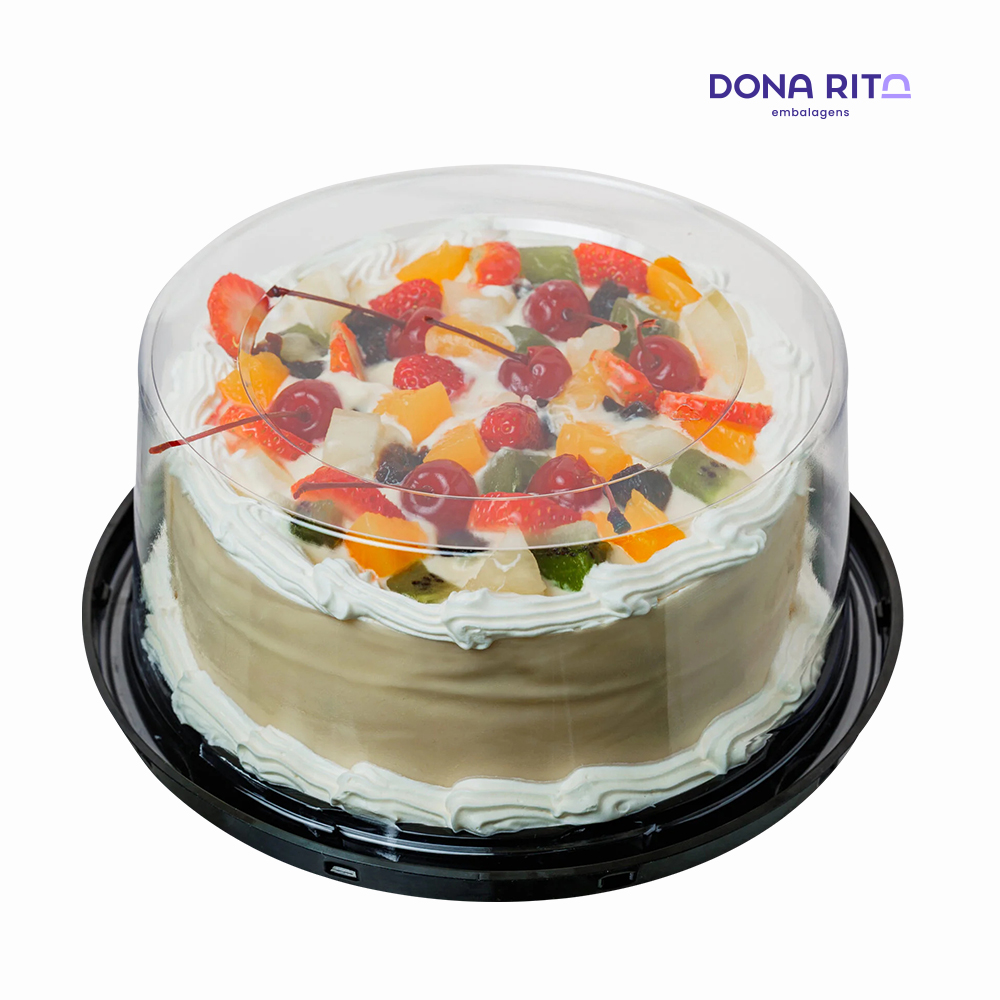 EMBALAGEM DONARITA D32NY P/BOLO E TORTAS MEDIA NOVA YORK 0,75KG BASE PRETA C/100 UNIDADES