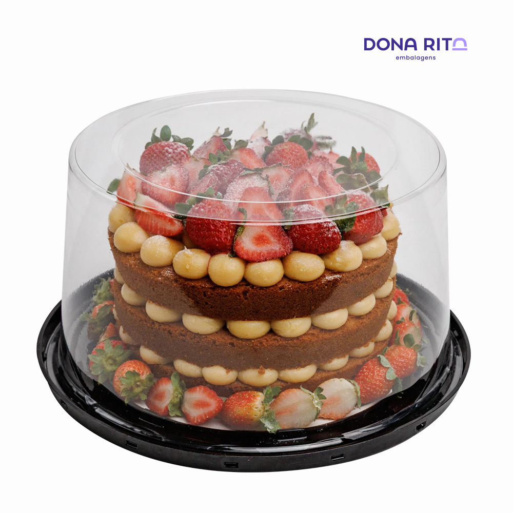 EMBALAGEM DONARITA D50 NYA P/BOLO ALTA NOVA YORK 1,7KG BASE PRETA C/50 UNIDADES