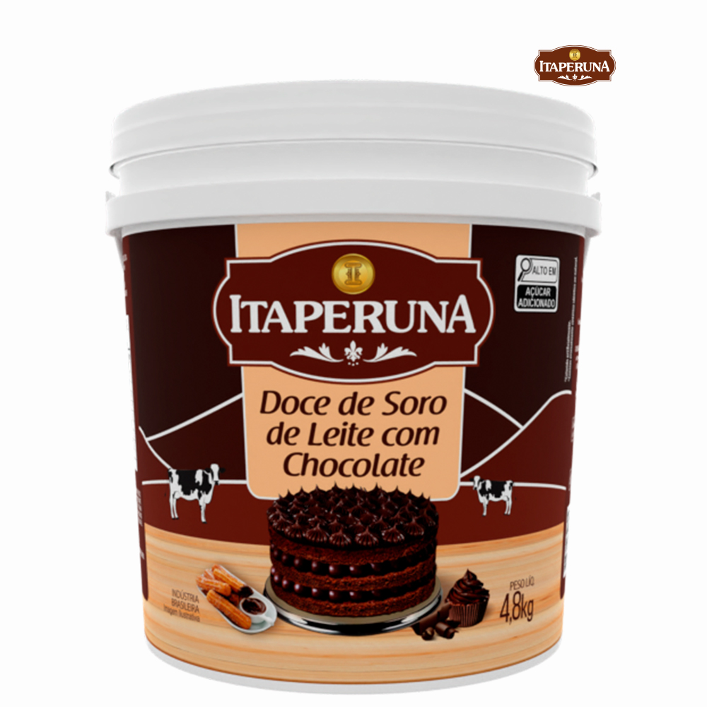 DOCE DE SORO XAMEGOBOM DE LEITE C/CHOCOLATE ITAPERUNA BALDE 4,8KG
