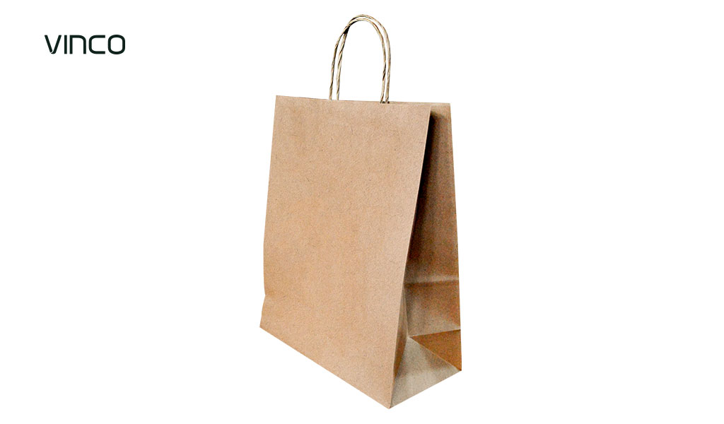 SACOLA KRAFT VINCO 31X26X13MM TAMANHO M SEM IMPRESSAO COM 10 UNIDADES