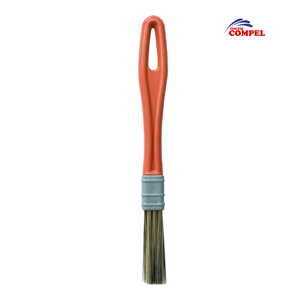 TRINCHA COMPEL CERDAS SINTÉTICA GRISALHA 1/2” - CABO LARANJA