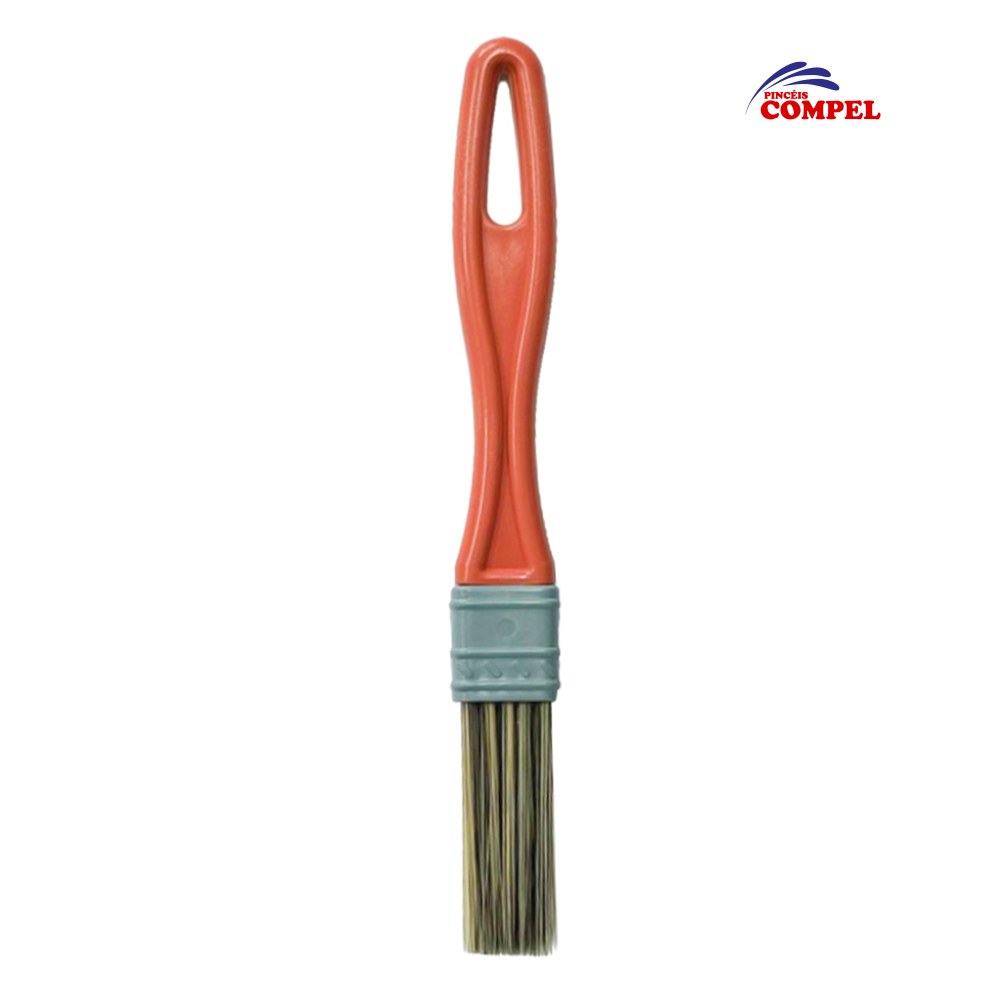 TRINCHA COMPEL CERDAS SINTÉTICA GRISALHA 3/4” - CABO LARANJA