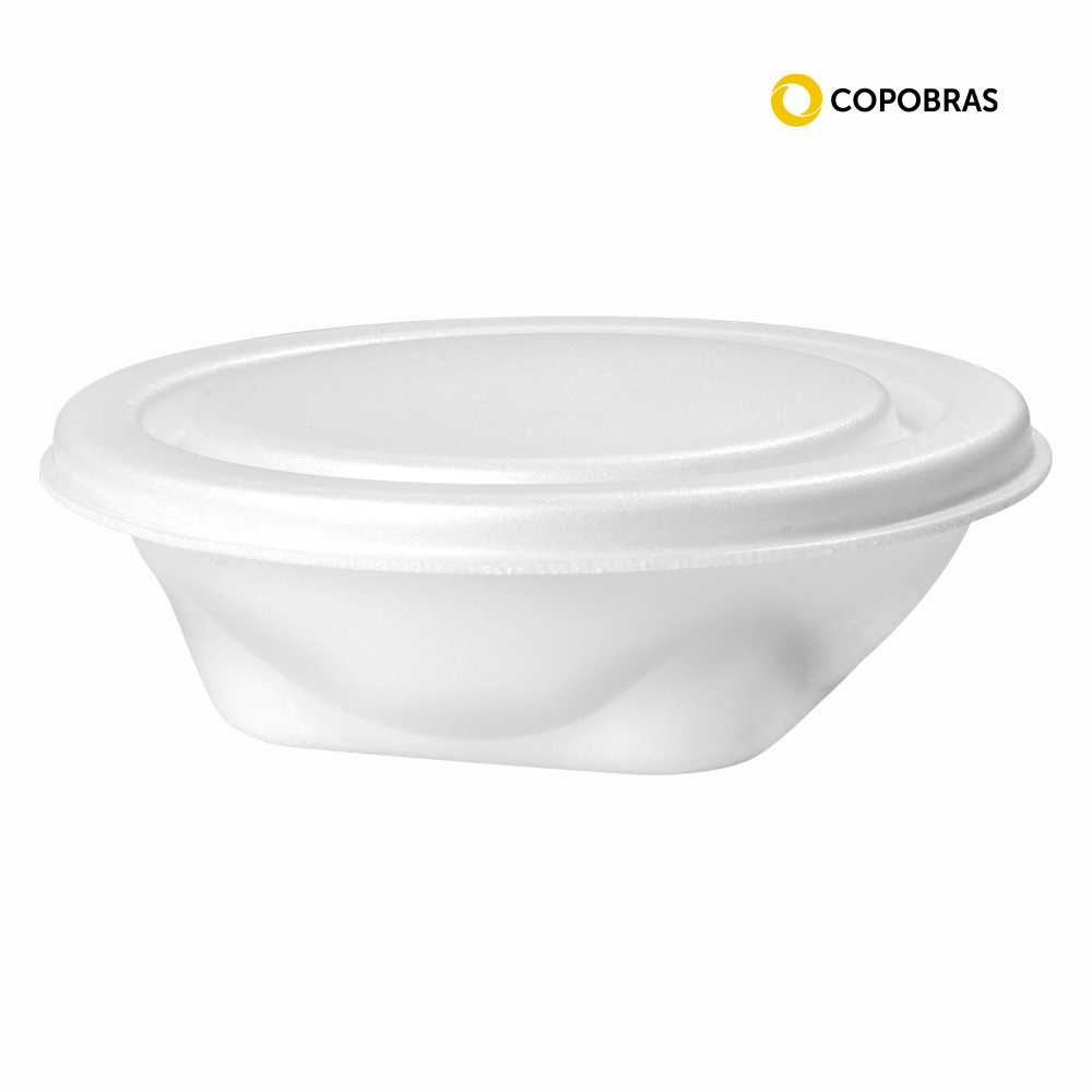 MARMITEX+TAMPA COPOBRAS ISOPOR 1100ML BRANCA C/100 UNIDADES - PT-102Q
