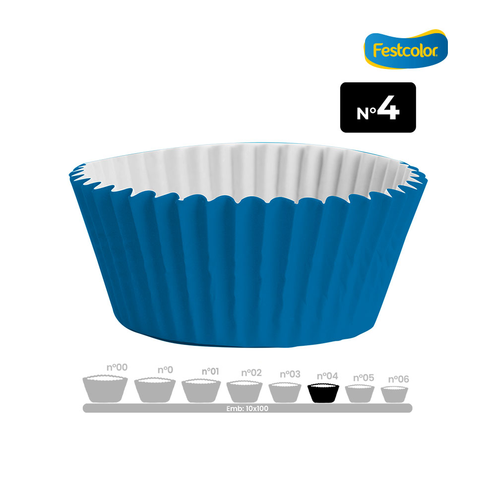 FORMA FESTCOLOR PAPEL N-4 AZUL - PCT C/100 UNIDADES
