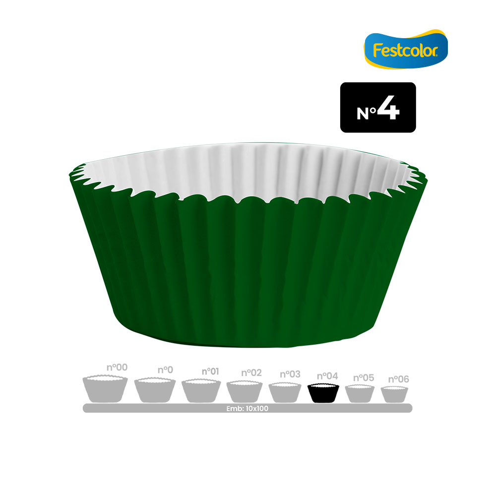 FORMA FESTCOLOR PAPEL N-4 VERDE - PCT C/100 UNIDADES