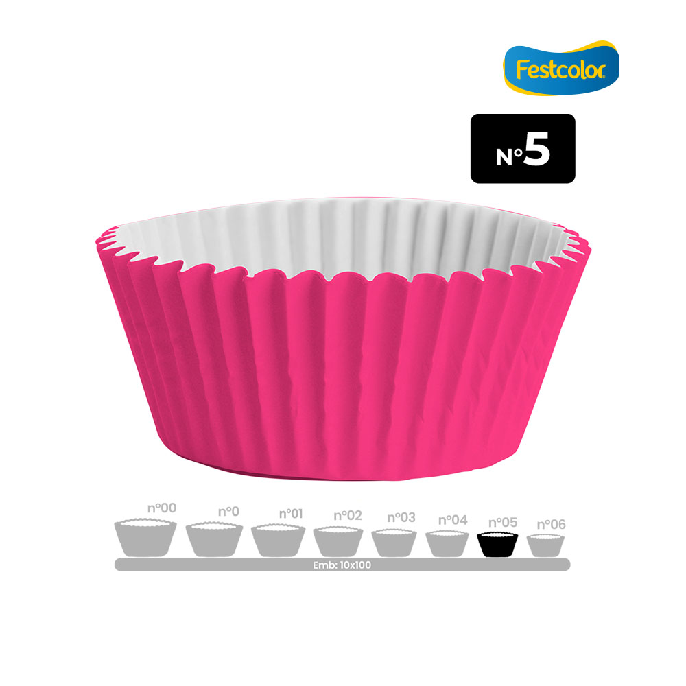 FORMA FESTCOLOR PAPEL N-5 ROSA - PCT C/100 UNIDADES