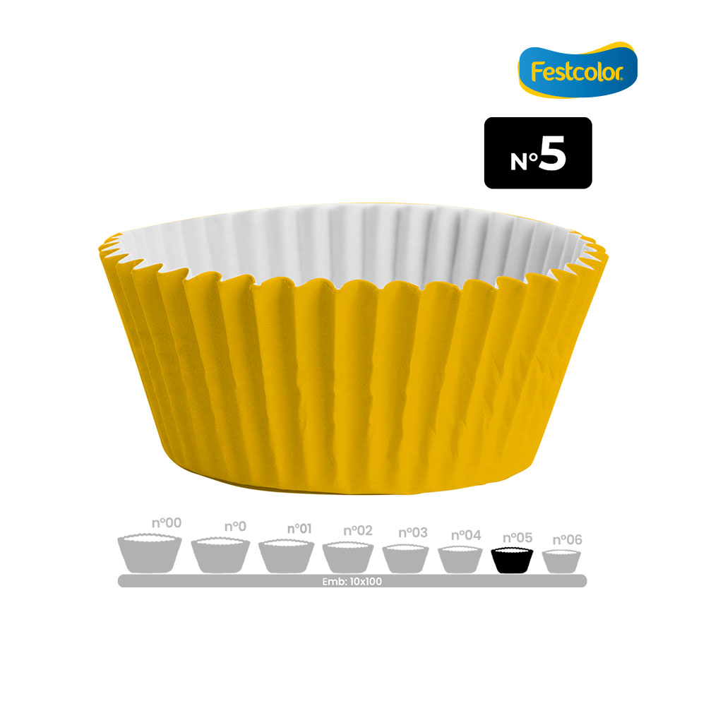 FORMA FESTCOLOR PAPEL N-5 AMARELA - PCT C/100 UNIDADES