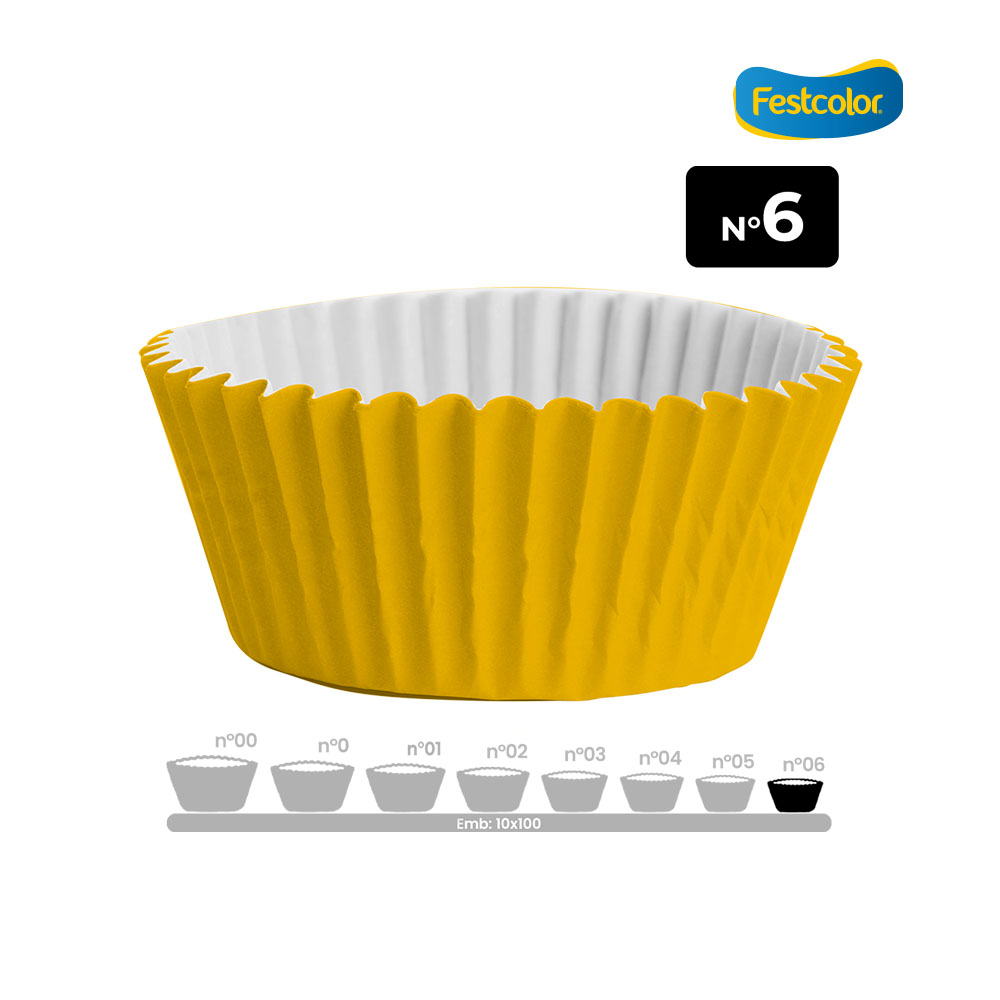 FORMA FESTCOLOR PAPEL N-6 AMARELA - PCT C/100 UNIDADES