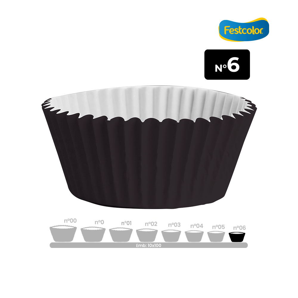 FORMA FESTCOLOR PAPEL N-6 PRETA - PCT C/100 UNIDADES