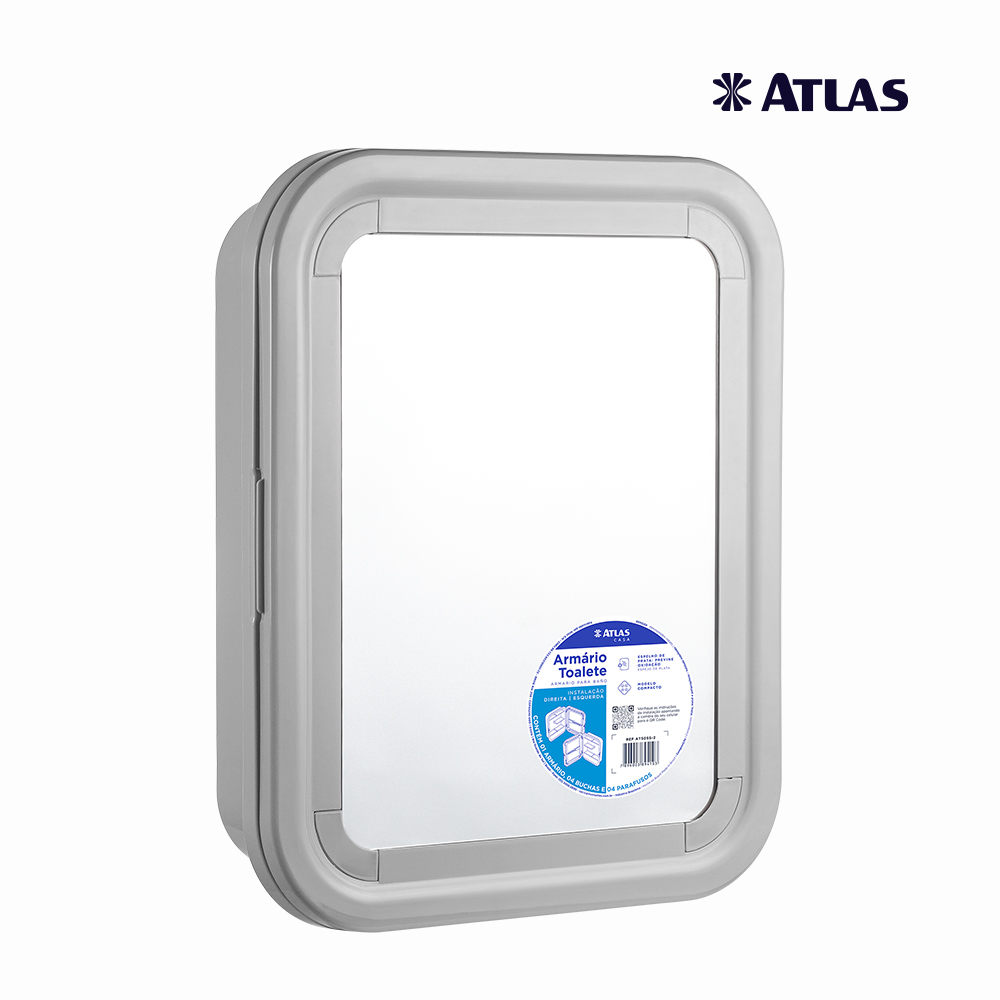 ARMARIO ATLAS PARA BANHEIRO PLASTICO BRANCO