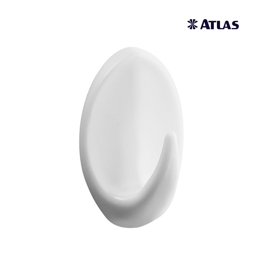GANCHO ATLAS ADESIVO PACOTE C/6 0,5KG OVAL PLASTICO BR