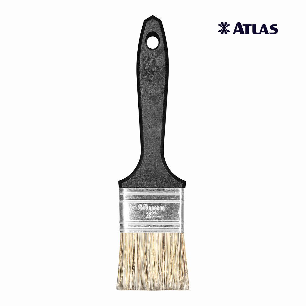 TRINCHA ATLAS 300 PRETA COM CERDA GRISALHAS  2”