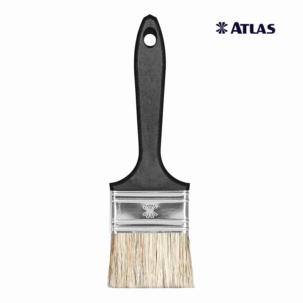 TRINCHA ATLAS 300 PRETA COM CERDA GRISALHAS  2.1/2”