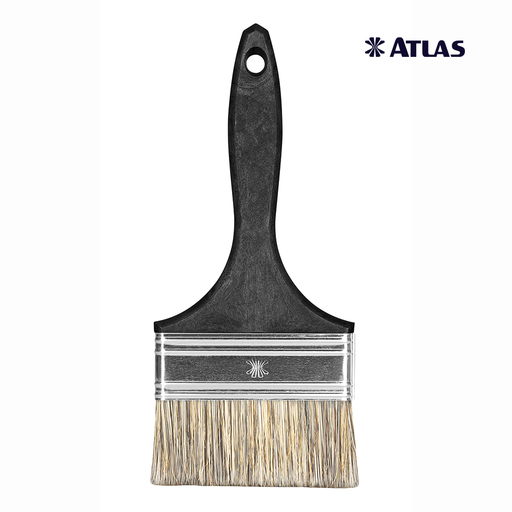 TRINCHA ATLAS 300 PRETA COM CERDA GRISALHAS  4”
