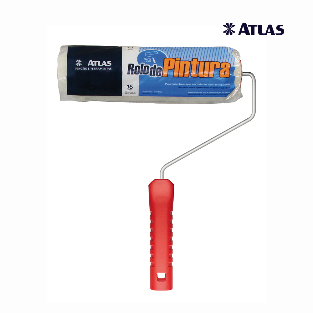 ROLO ATLAS PARA PINTURA 23CM LA SINTETICA - COM CABO