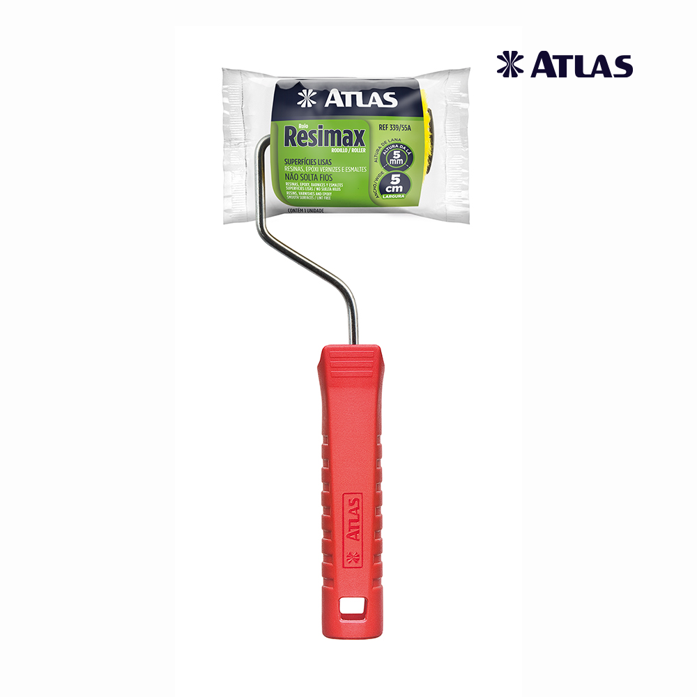 ROLO ATLAS P/PINTURA RESIMAX LA SINTETICA 5CM C/CABO