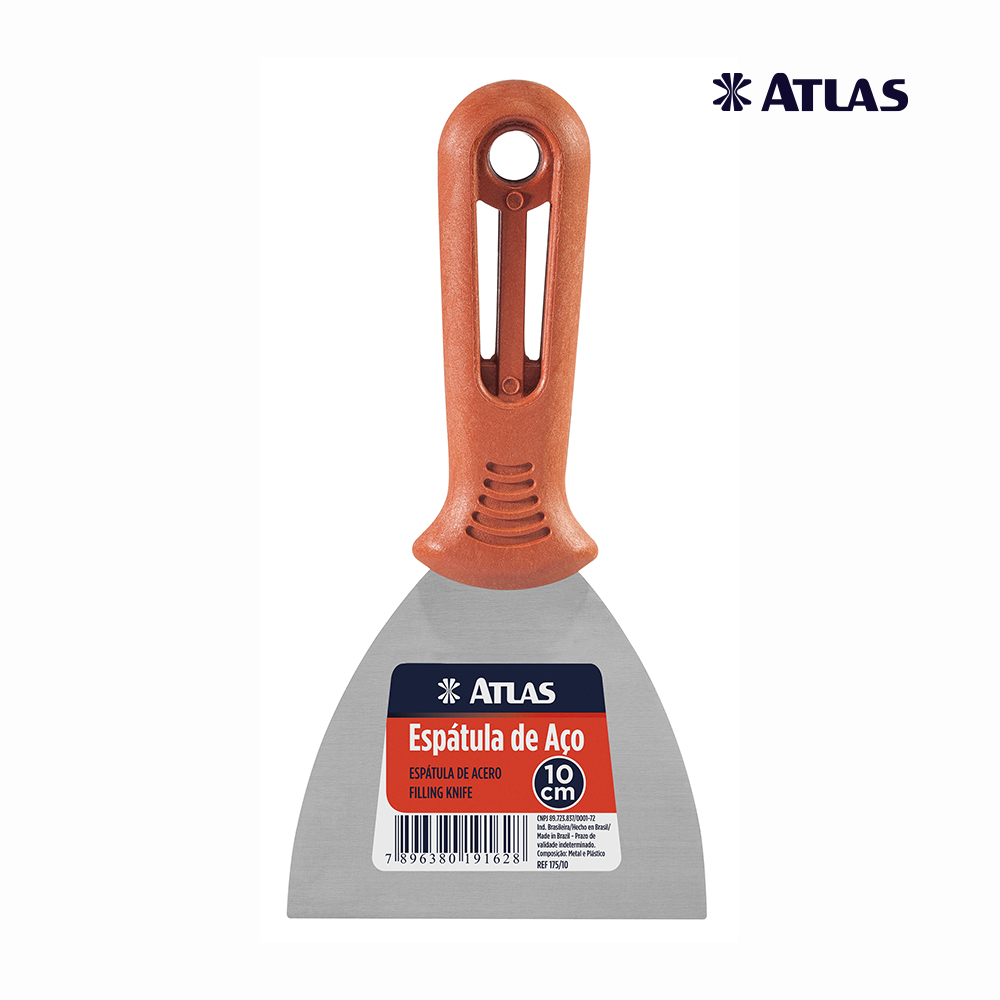 ESPATULA ATLAS ACO CARBONO 10CM CABO PLASTICO