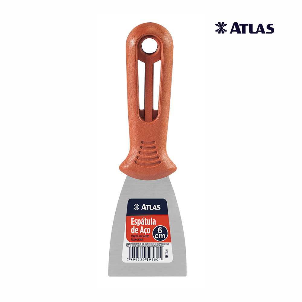 ESPATULA ATLAS ACO CARBONO 6CM CABO PLASTICO