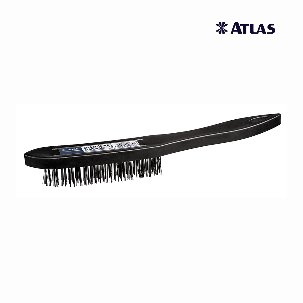 ESCOVA ATLAS ACO 3 FILEIRAS COM CABO PLASTICO