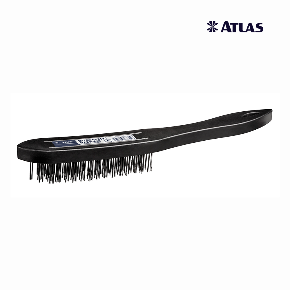 ESCOVA ATLAS ACO 6 FILEIRAS COM CABO PLASTICO