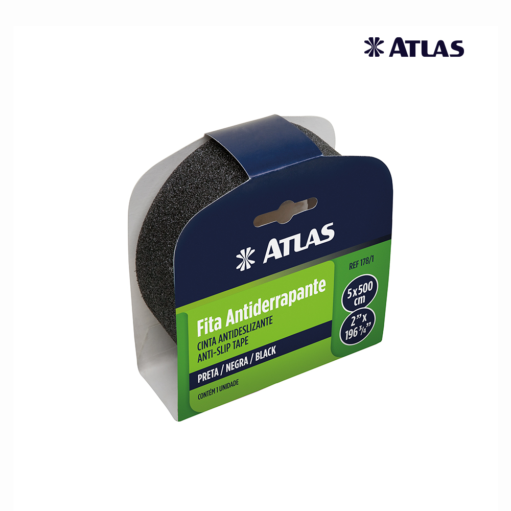 FITA ATLAS ANTIDERRAPANTE 50MMX05M PRETA