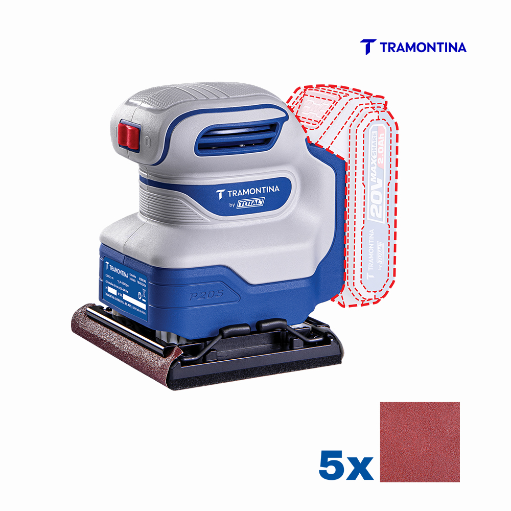 LIXADEIRA TRAMONTINA 20V 12000 RPM S/BATERIA