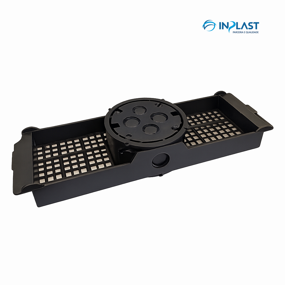 CAIXA INPLAST P/LAJE OCTAGONAL PLASTICO 30CM PRETO