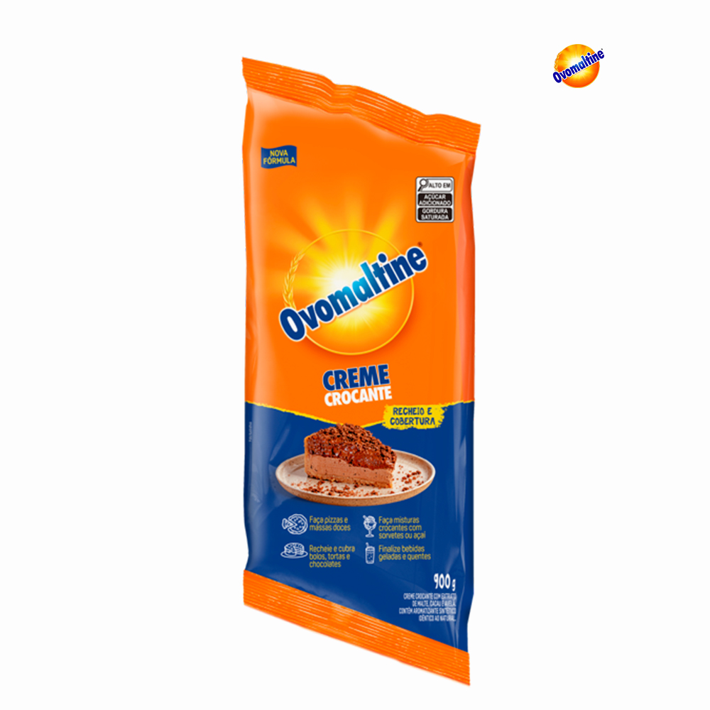 RECHEIO OVOMALTINE CREME CROCANTE MANGA 900G PROFISSIONAL