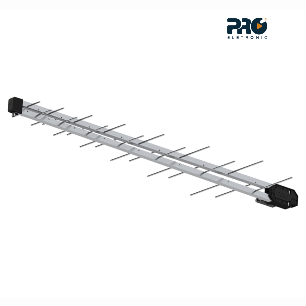 ANTENA DIGITAL BLACK PROELETRONIC CONECTOR FRONTAL 14DBI/28 ELEMENTOS