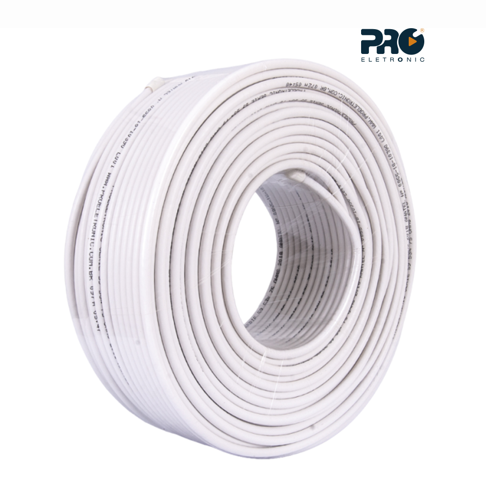 CABO PROELETRONIC 4 PARES CFTV/REDE 8 FIOS RL C/305M BRANCO