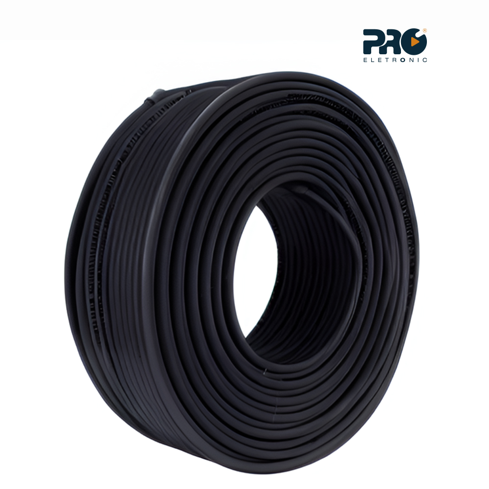 CABO PROELETRONIC 4 PARES CFTV/REDE 8 FIOS RL C/305M PRETO