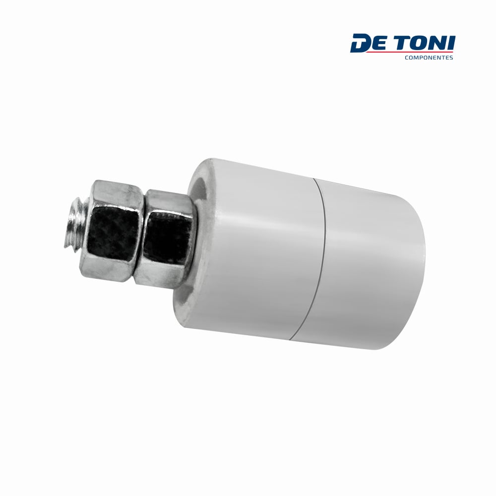 GUIA SUPERIOR DE TONI NYLON 28X35MM P/PORTAO DE CORRER - NYLON BRANCO