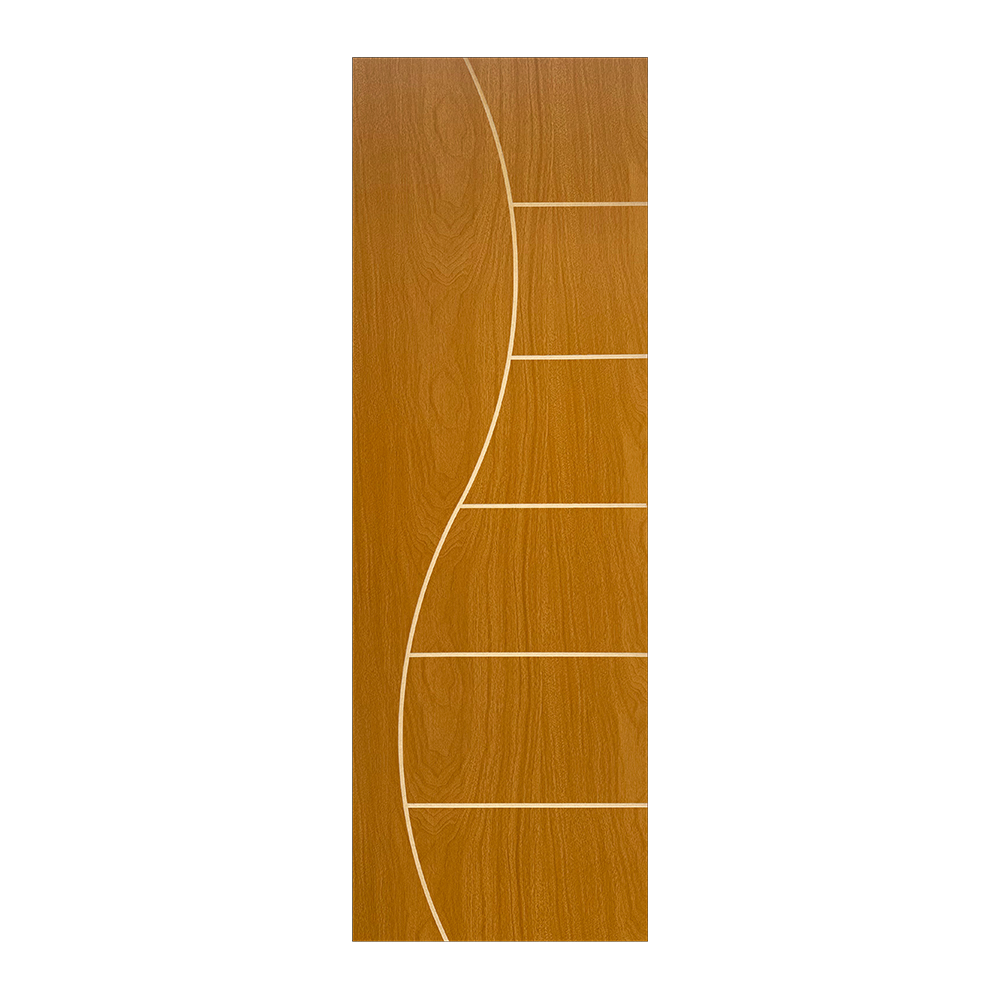 PORTA ALMEIDA DOOR MOGNO HDF TEXTURIZADA FRISADA S SEMI OCA 60CM X 2.10M X 3CM