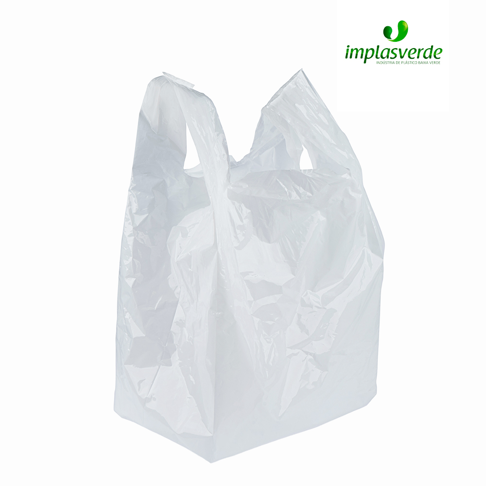 SACOLA IMPLASVERDE 30X45CM BRANCA PEQUENA