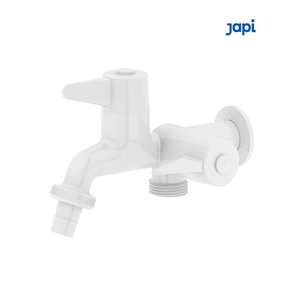 TORNEIRA JAPI P/TANQUE E MAQUINA DE LAVAR ABS SHB 1/4V DN15 BRANCA