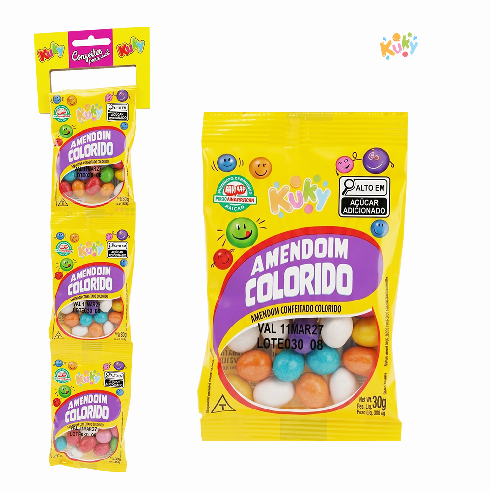 AMENDOIN KUKY COLORIDO FITA 30G.