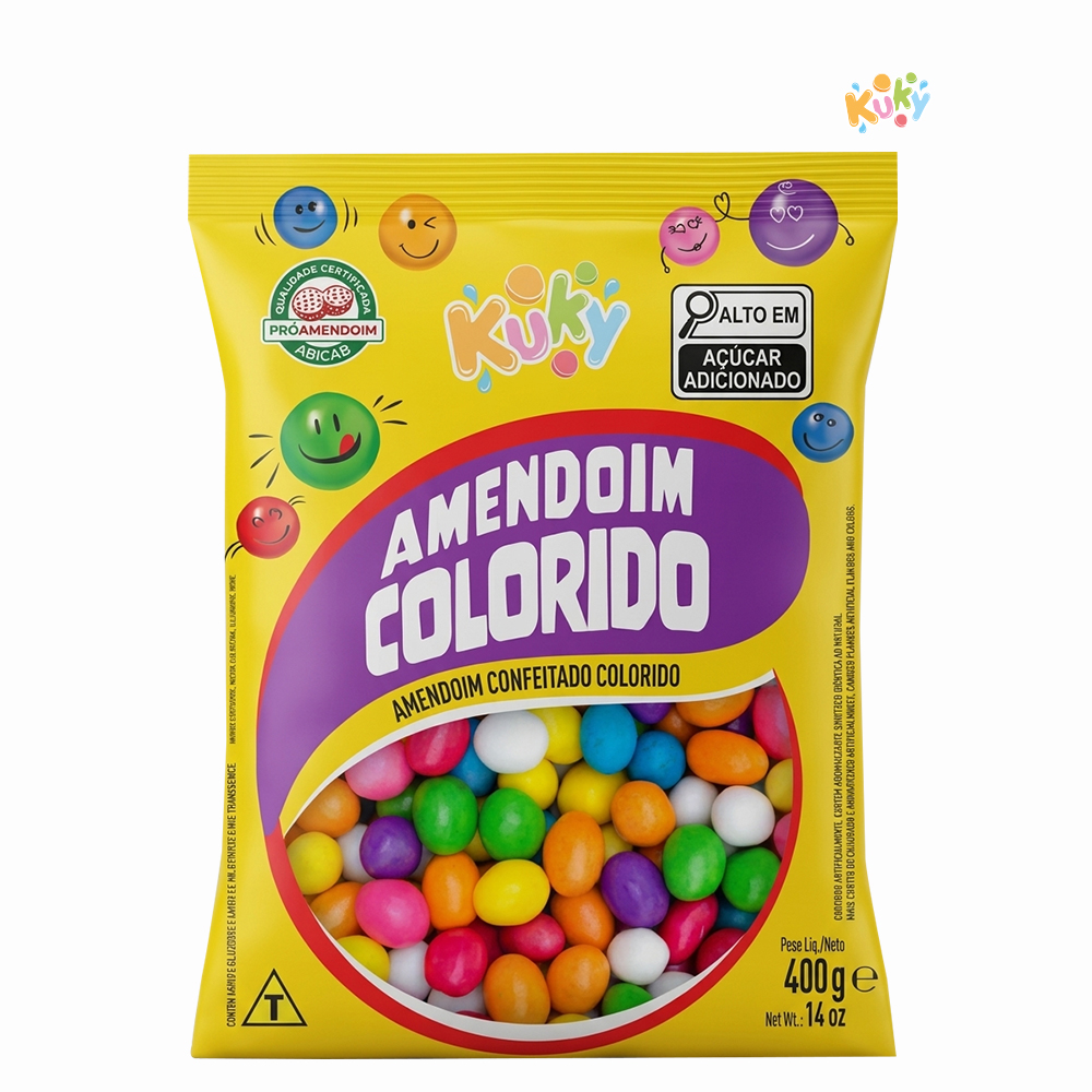 AMENDOIN KUKY COLORIDO 400GR