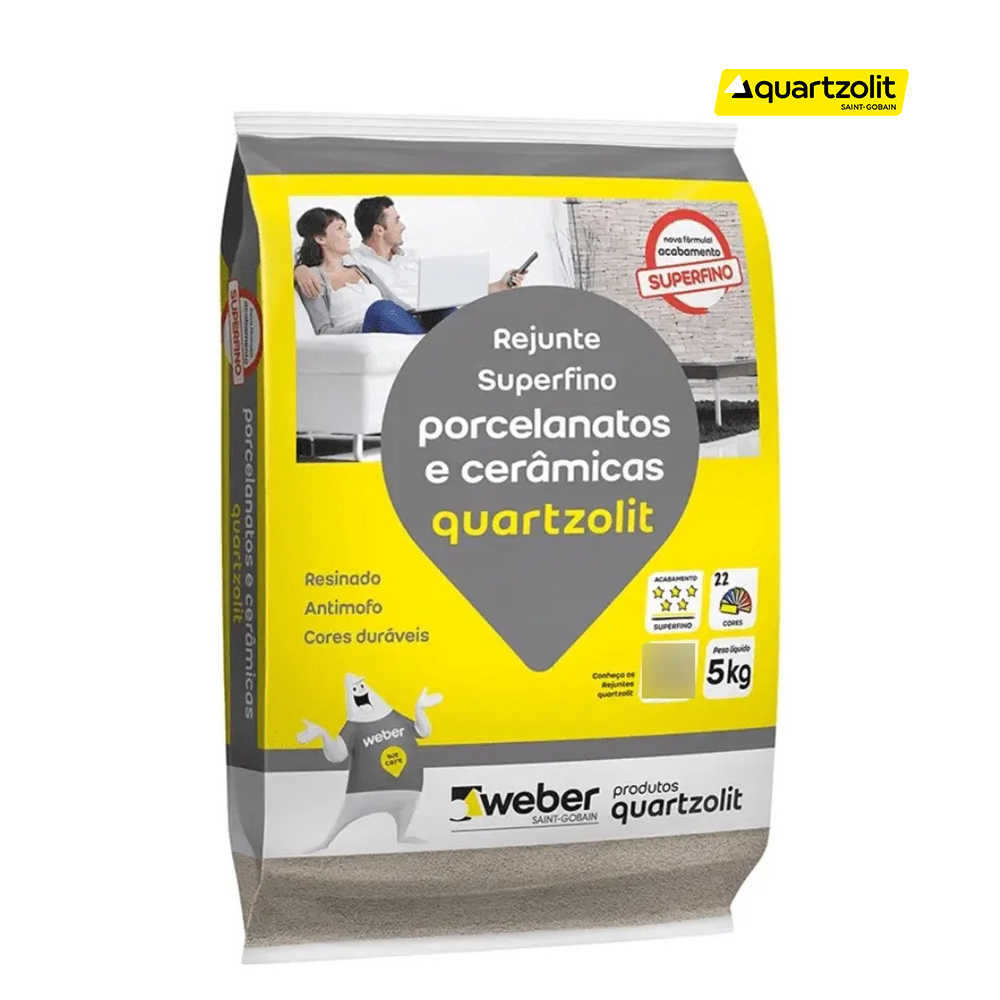 REJUNTE QUARTZOLIT PORCELANATO PRETO GRAFITE C/05KG