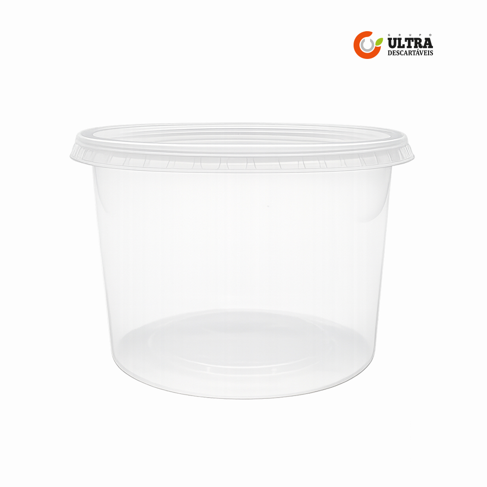 POTE+TAMPA ULTRA PLASTICO REDONDO SOBRETAMPA 500ML C/300 UNIDADES