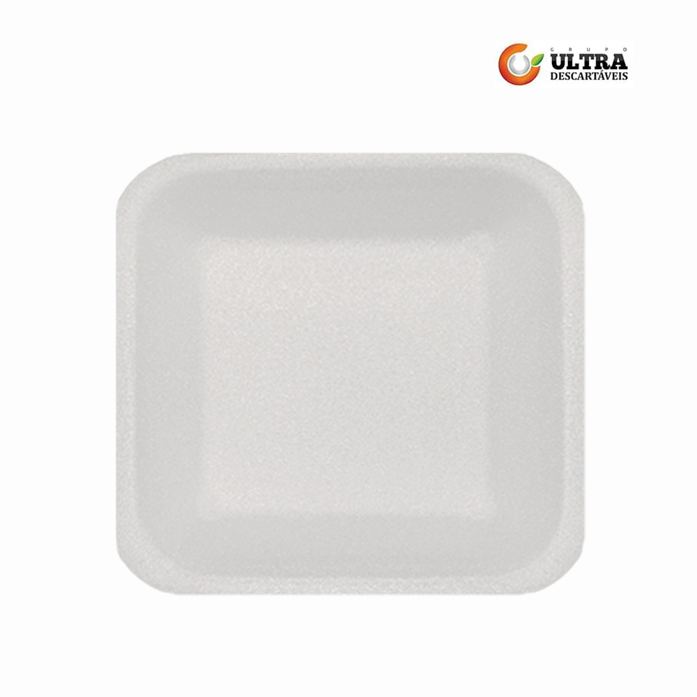 BANDEJA ULTRATHERM ISOPOR A30 150X150X30MM BRANCA C/400 UNIDADES